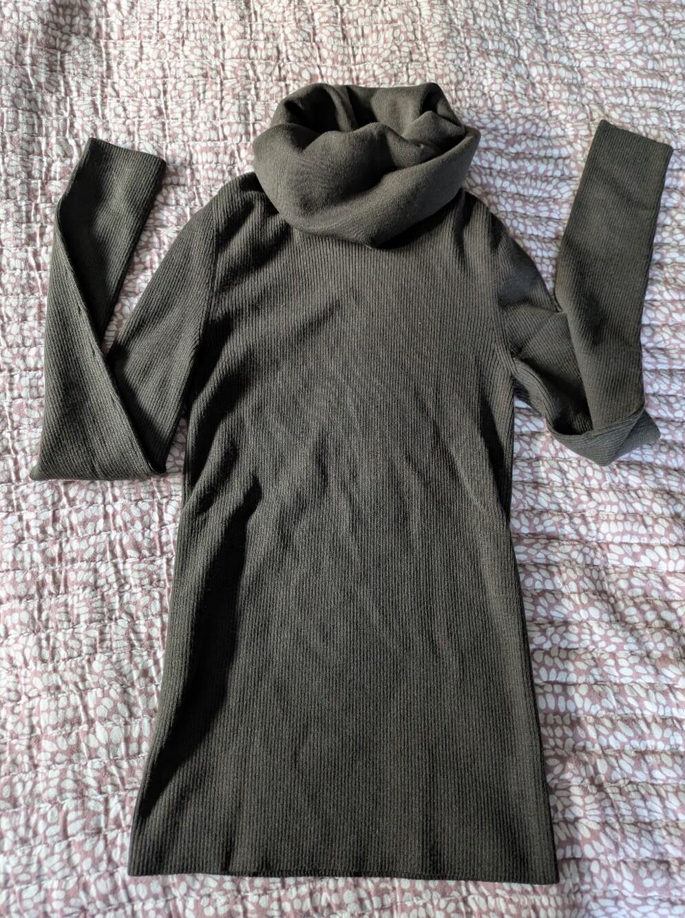 CELINE Wool Blend M Brown Turtleneck Sweater